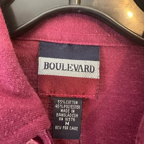 Boulevard Burgundy Polo Shirt   8543 - Picture 4 of 8